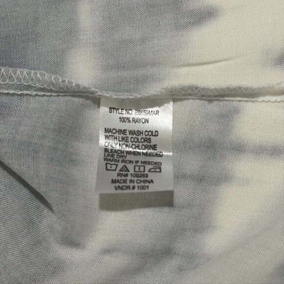 Surf Gypsy Faux Wrap Dress Womens Medium Blue Tie Dye Maxi Swim Cover up Beach - Picture 8 of 11